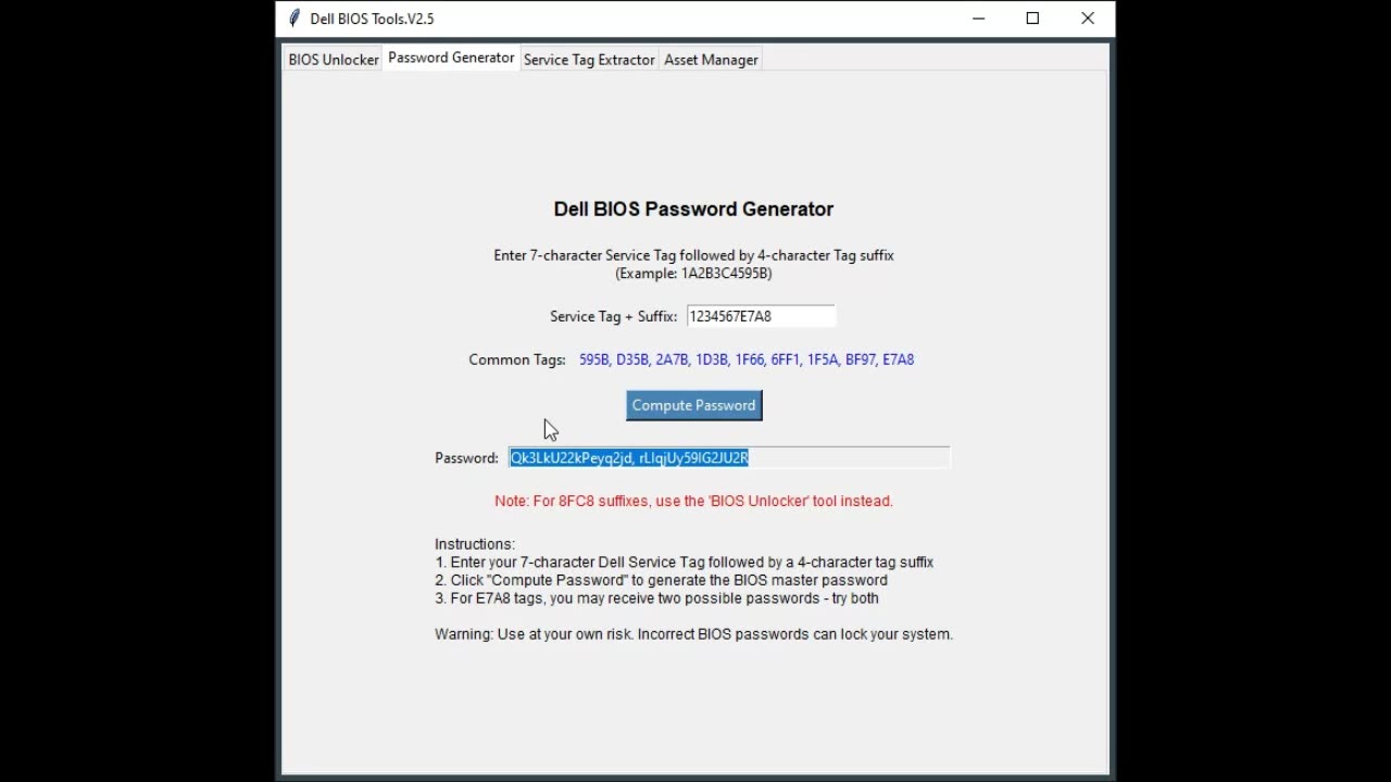 DELLBIOSTOOLS APP VERSION 2.5 UPDATED