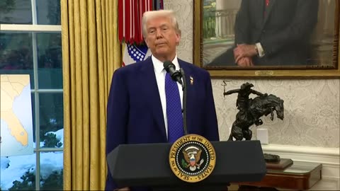 President Trump speaks after Tulsi Gabbard sworn in as DNI