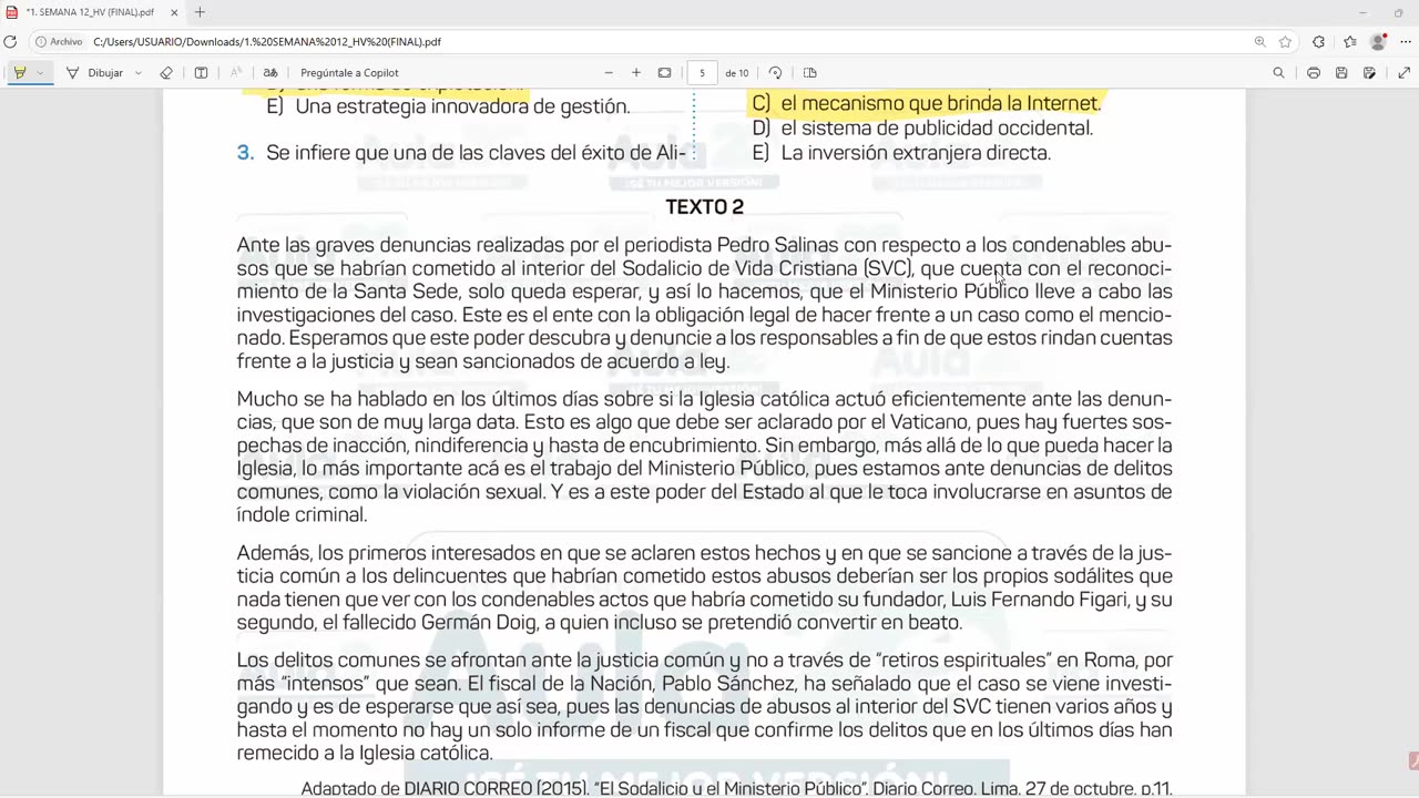 AULA 20 REGULAR 2026 - 1 | Semana 12 | RV