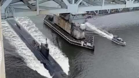 A new Virginia-class nuclear attack submarine, valued at $2.6 billion, New London Bridge, Ct