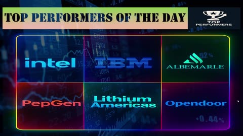 US Stocks Top Gainers (Sept 25, 2025) — Intel, IBM, Lithium Americas, PepGen