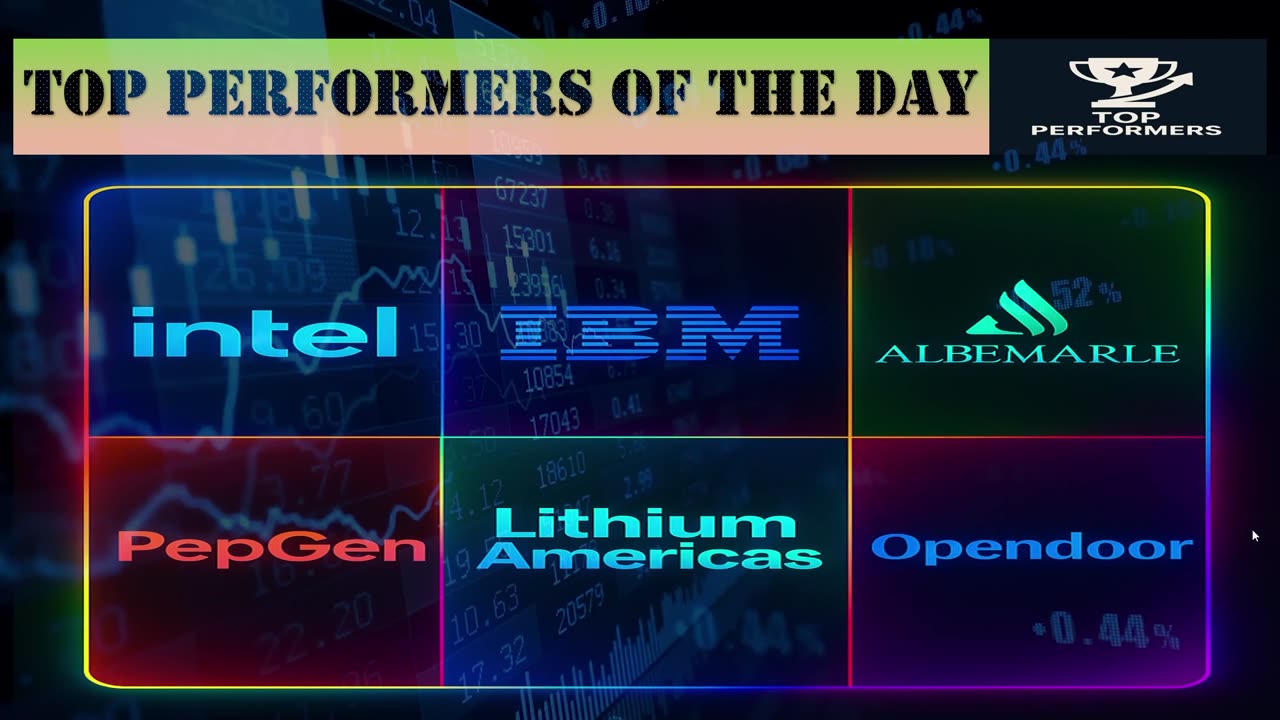US Stocks Top Gainers (Sept 25, 2025) — Intel, IBM, Lithium Americas, PepGen