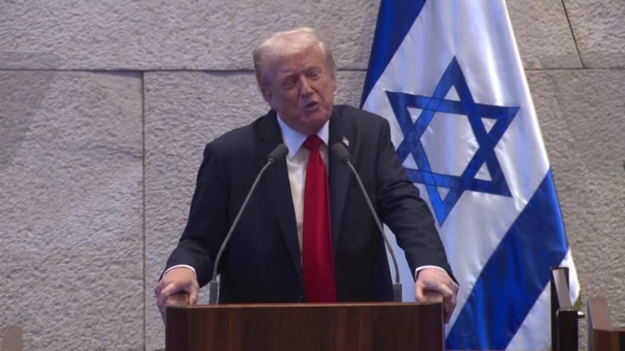 Trump says Iran should "finally recognize Israel's right to existence the state of Israel is strong, it will live and thrive forever!"