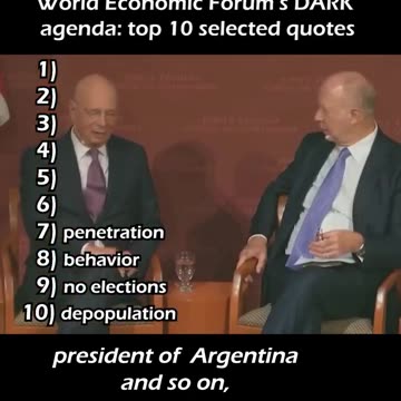Some of the Globalists top 10 Dark Quotes from The World Economic Forum