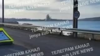 The moment of strike on Pechenihy Dam in the Kharkiv region