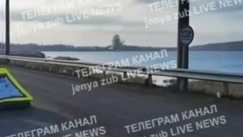 The moment of strike on Pechenihy Dam in the Kharkiv region