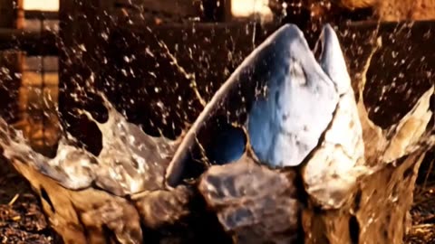 Grandfather skillfully catches tuna in a puddle