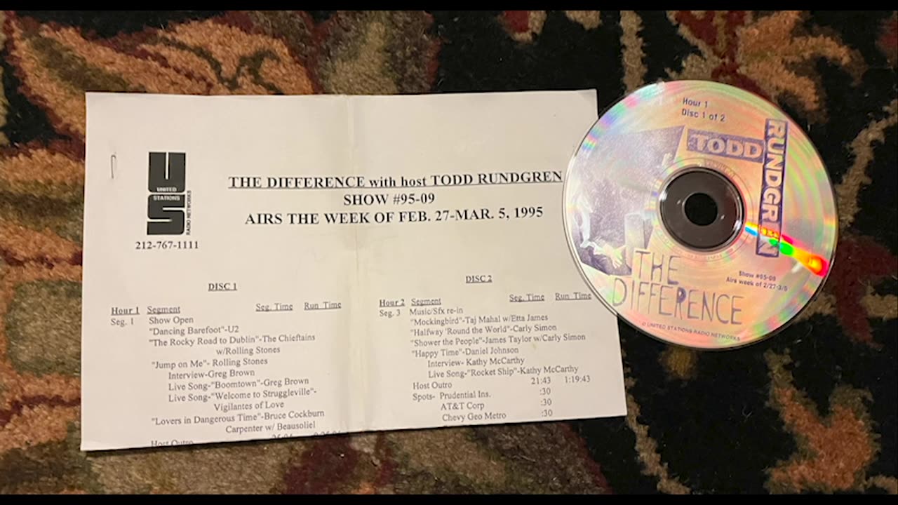 February 27-March 5, 1995 - 'The Difference with Todd Rundgren' (#95-09)