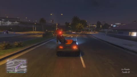 GTA 5 - Funny Motor Bike Glitch On My Car Roof How Does This Even Happen LOL - Grand Theft Auto V