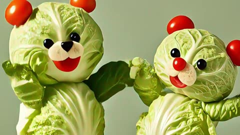 animals creativity with vegetables