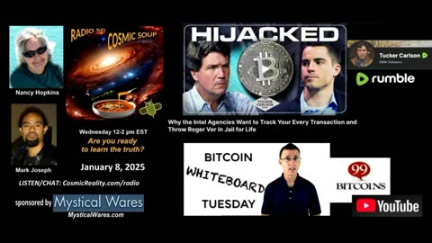 COSMIC SOUP 1/8/25 - Bitcoin Explained and Tucker Carlson & Roger Ver