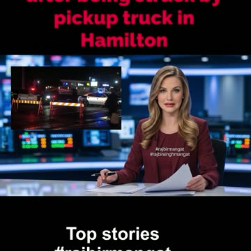 Woman dies in hospital after being struck by pickup truck in Hamilton