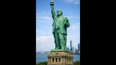 The statue of Trump.