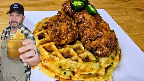 These Jalapeno Cheddar Cornbread Waffles Changed Breakfast Forever!!