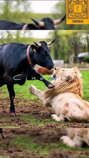 Wildlife Amother cow🐄 killed a lion to save her calf......