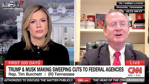 BURCHETT EXPLAINS TO HOST WHY CNN #'S ARE IN THE TANK