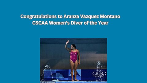 Aranza Vazquez Montano is the Women's Diver of the Year