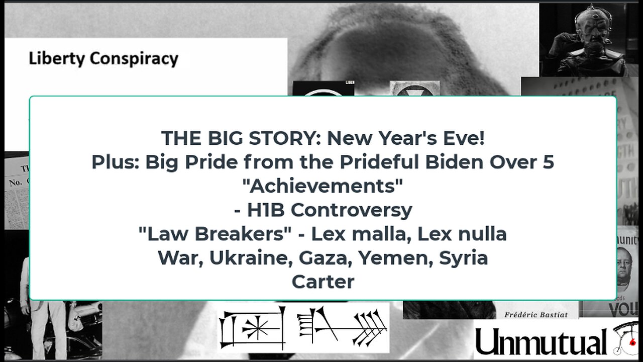 Liberty Conspiracy LIVE 12-31-24 NY Eve! Carter pt 2! 2024 News, Ukraine, Ben Franklin's Free Speech