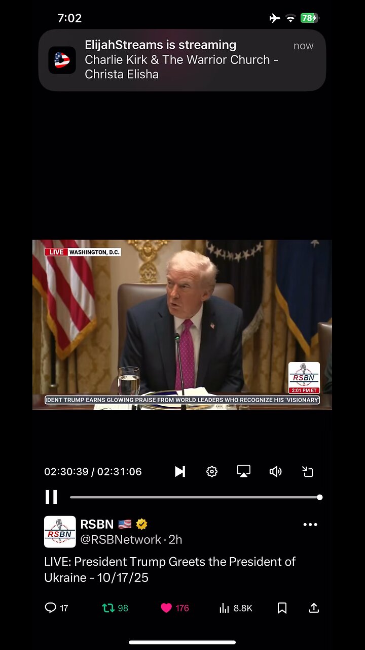 President Trump : Zelensky meeting 17/10/2025