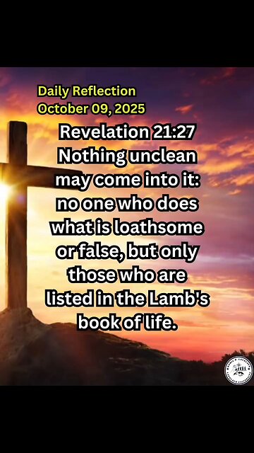 Daily Reflection October 09, 2025 #faith #bible #reflection