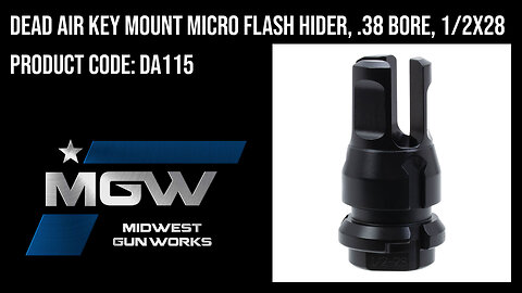 Dead Air Key Mount Micro Flash Hider, .38 Bore, 1/2x28 - DA115