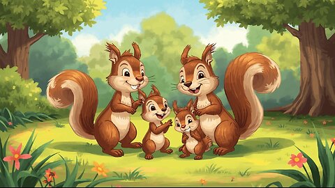 Adorable Family of Squirrels Playing Together – Cute & Fun Moments!❤