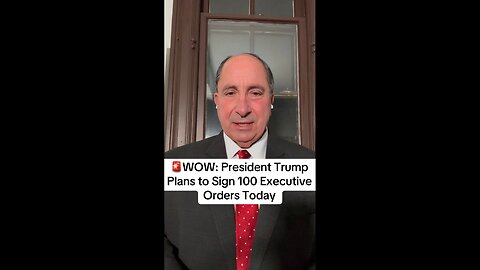 🚨WOW: President Trump Wasting No Time with 100 Executive Orders Planned Today
