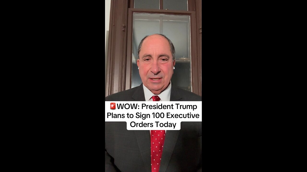 🚨WOW: President Trump Wasting No Time with 100 Executive Orders Planned Today