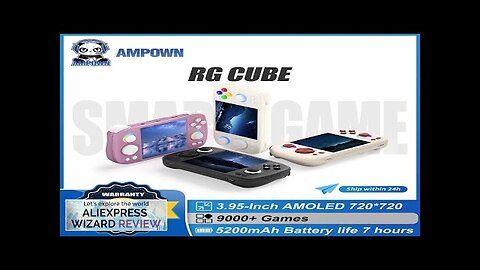 AMPOWN Anbernic RG Cube Handheld Game Players 3.95'' Touch Screen Android 13 Review