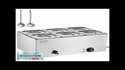 VEVOR Commercial Electric Food Warmer 6-Pan Countertop Buffet 14.3QT Bain Marie Review