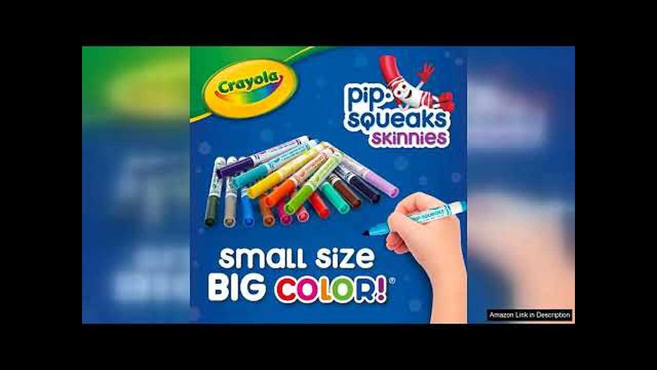 Crayola Washable Pip Squeaks Skinnies Markers 16 Count School Supplies Gifts Review