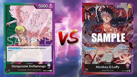 One Piece TCG Green Purple Doflamingo VS Red Purple Luffy!!