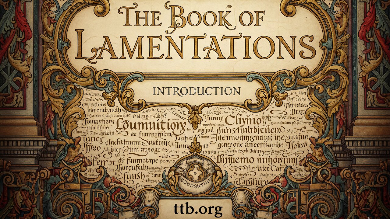 Lamentations (Introduction) (Bible Study)