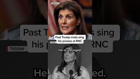 Past Trump rivals sing his praise at RNC