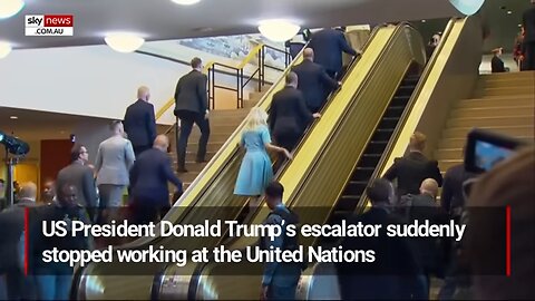 WATCH: Melania Trump almost falls after escalator malfunctions at UN 