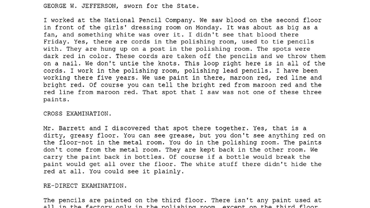 GEORGE W JEFFERSON, Sworn In For The State, 15th To Testify