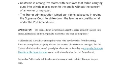 #1047 - SCOTUS Likely to Strike Down CA & HI Sensitive Places Law