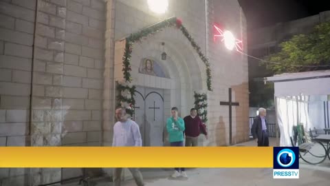 Christmas in Gaza, despite Christians being halved in number from 1000 to 500, gather to pray in war