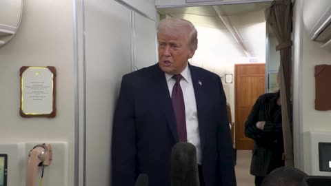 President Trump Gaggles with Press on Air Force One En Route Joint Base Andrews, Jan. 22, 2026