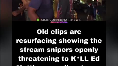Ed matthews the kick streamers gets threatened by a streamers sniper 12/27/25