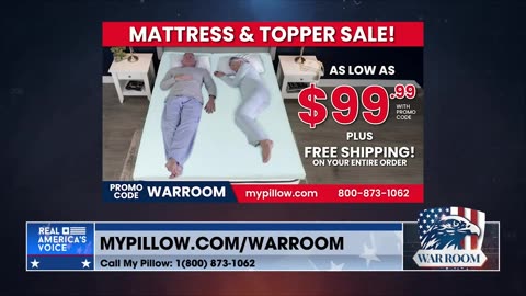 Mattress & Topper Sale As Low As $99.99 w/Promo Code WARROOM At MyPillow.com/warroom