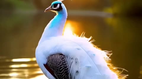 Amazing white peacock 🦚 woow😮