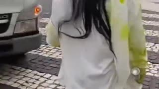 PICKPOCKETS IN SPAIN GET CAUGHT AND SPRAY PAINTED IN SPAIN BY PICKPOCKET HUNTERS