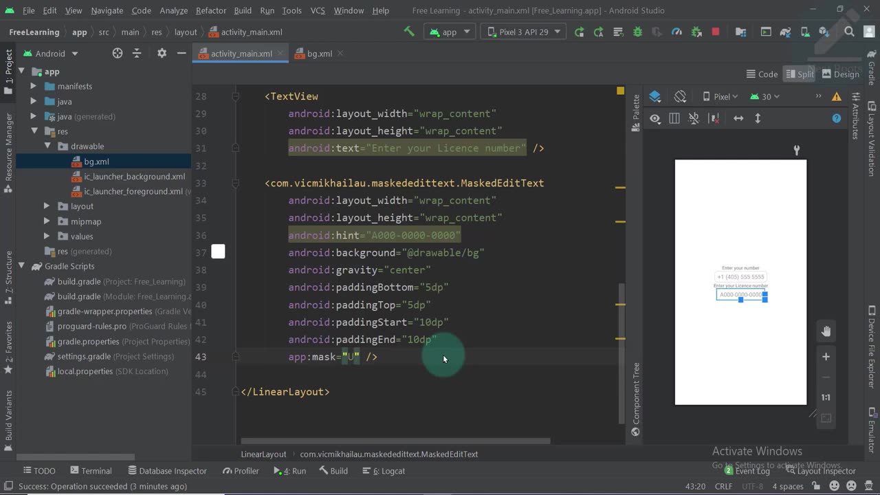 59 Android Studio Tutorial - Masking in Android