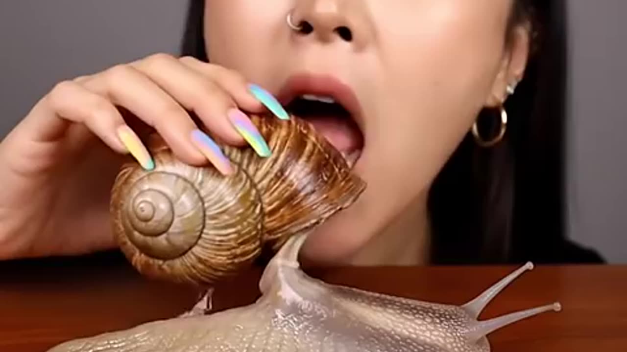 Amazing: Giant Snail Cake with Chocolate Filling ASMR 🍫 (AI-Generated) #mukbang