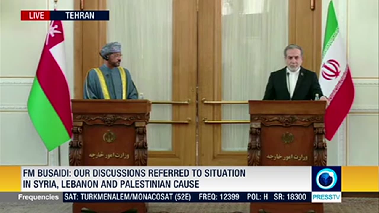 Omani and Iranian FM's Joint News Conferrence