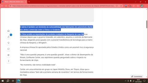 Nissan e Mercedes alertam sobre crise de fornecimento de chips.mp4