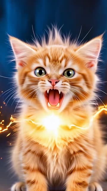 Kitten going Super Saiyan