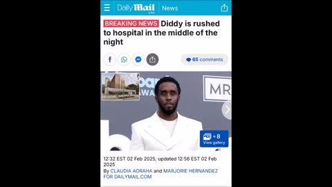 Diddy rushed to a hospital