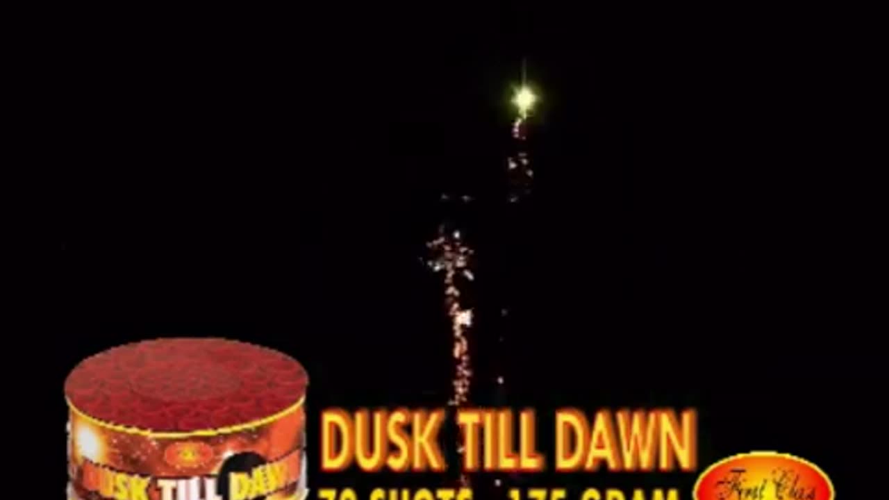 First Class - Dusk Till Dawn - 70 Schots Vuurwerk Cake